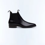 Bottines en cuir noir