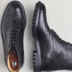 Boots à lacets homme cuir noir | Bottines hiver | In Corio