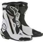 Bottes Smx Plus ALPINESTARS Noir/Blanc MOTO AXXE.FR, Bottes moto