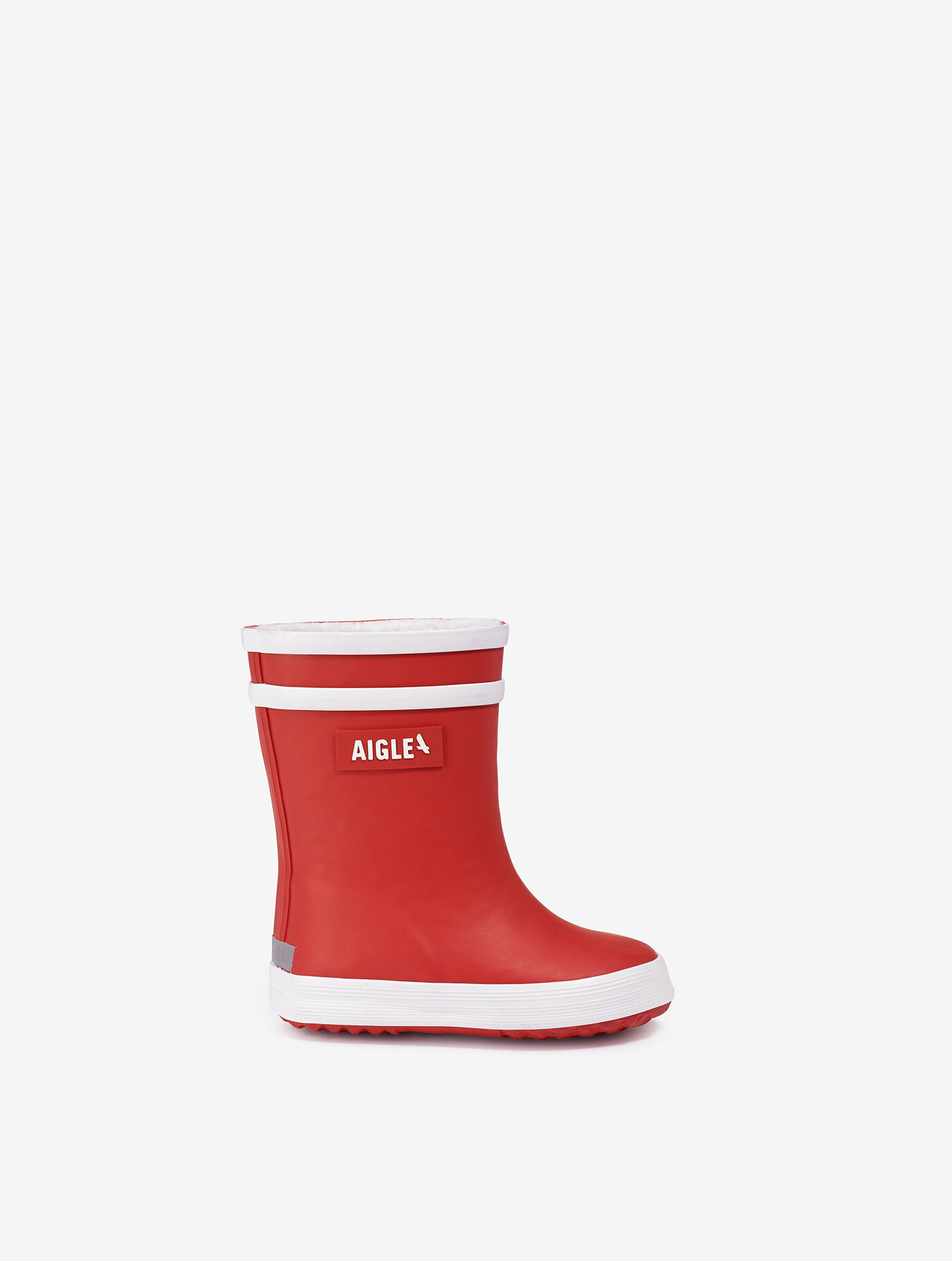 botte-bebe-513ktk-1.jpg Botte de pluie Baby Flac fourrée Rouge | AIGLE – Image 1