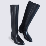 Botte Moda di Fausto, bottes cavalières femme en cuir noir | Igert Chaussure&Maroquinerie