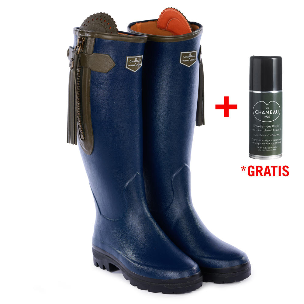 botte-chameau-603dhr-1.jpg Le Chameau Damen Gummistiefel L'Alliance, Neoprenfutter, navy | bleu marine | 36 | 827087/36 – Image 1