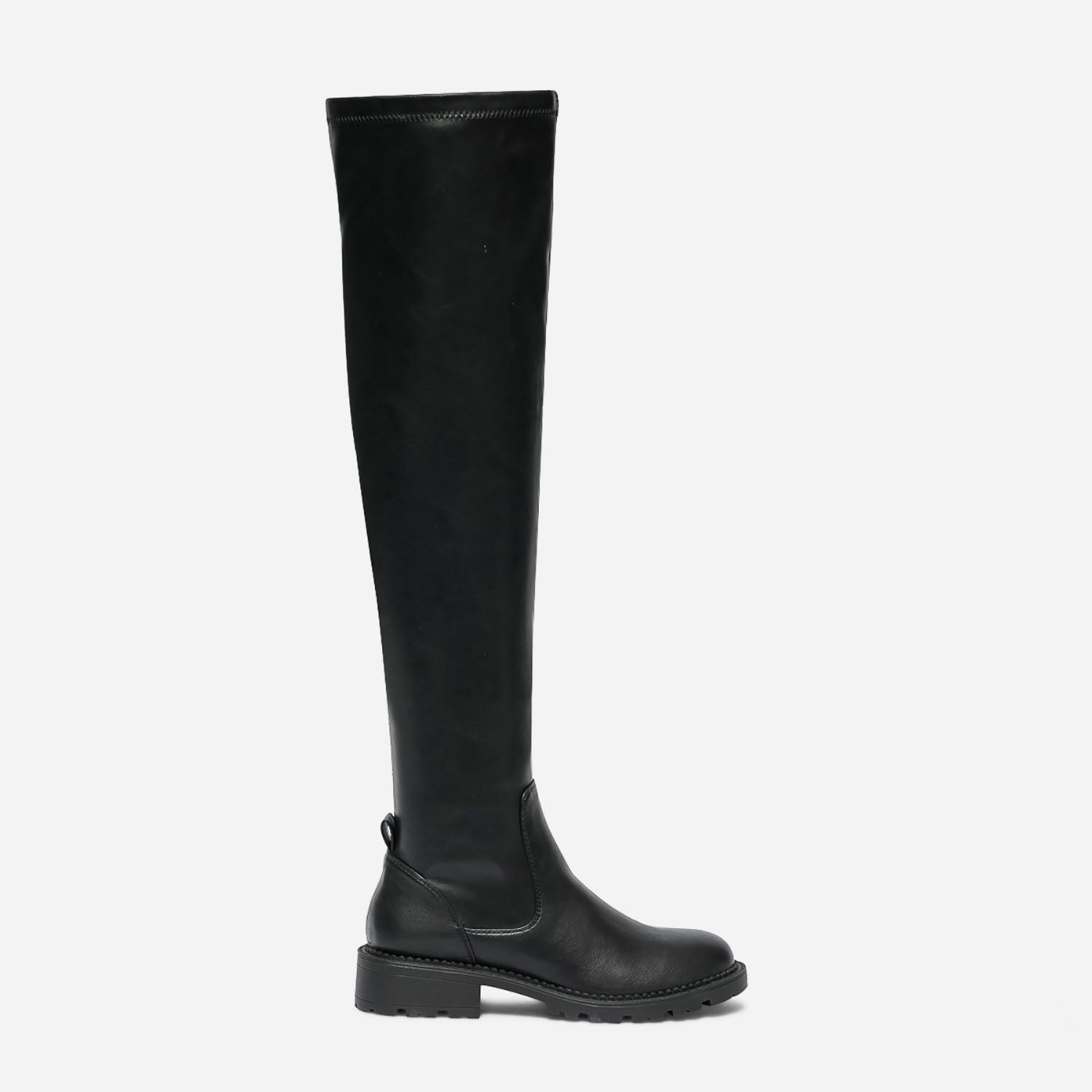 botte-cuissarde-femme-990ydk-1.jpg Cuissarde TEXTO noire à tige souple Eram Femme | ERAM – Image 1