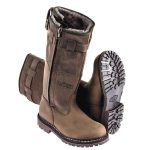 Bottes chasse hiver fourrées agneau VÖLKL Panda polar nubuck graissé marron Pointure 35