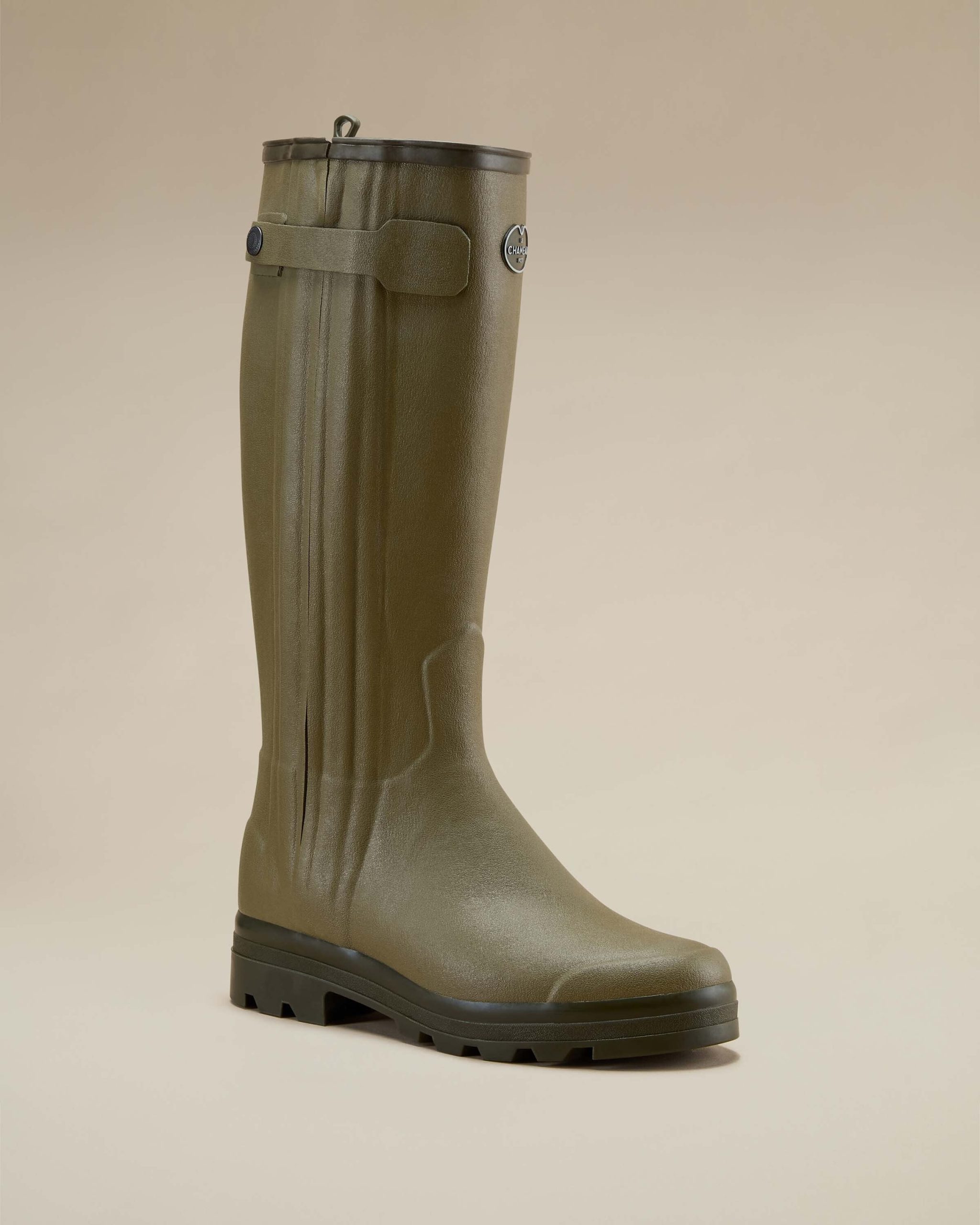 botte-de-chasse-863tlf-1.jpg Bottes Chasseur pour hommes doublées cuir Vert Vierzon – Image 1