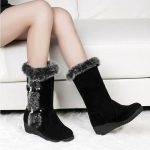 Bottes d'hiver femme fourrure Classes et décontractées Hiverna