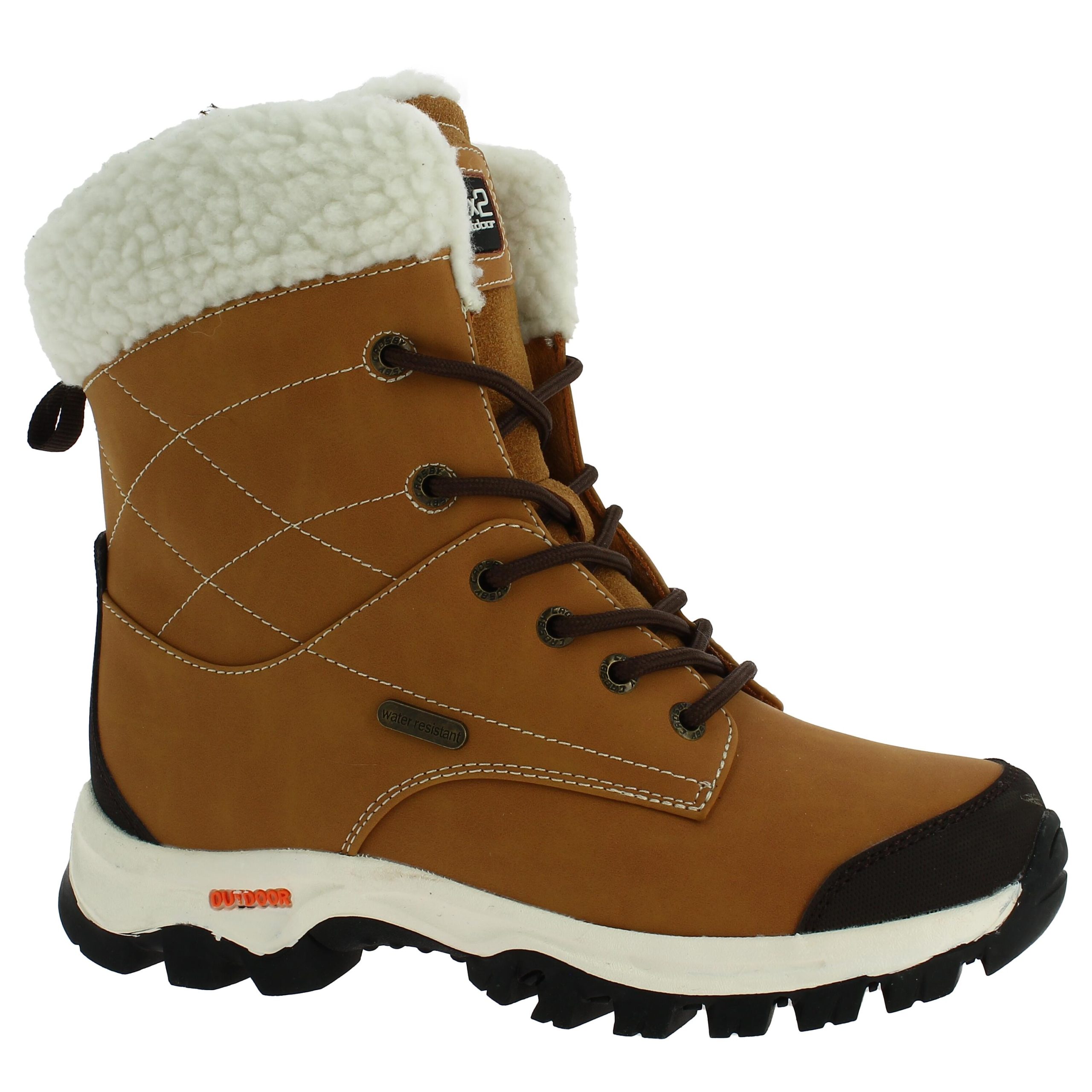 botte-femme-hiver-950ugd-1.jpg Botte imperméable de randonnée neige 2*2 DALLIA BEIGE Femme | Decathlon – Image 1