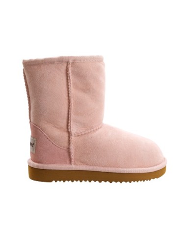 botte-fourree-185dai.jpg Bottes Enfant Cuir Fourrées Mouton Rose – Image 1