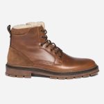 Bottine fourrée cognac en cuir Eram Homme | ERAM