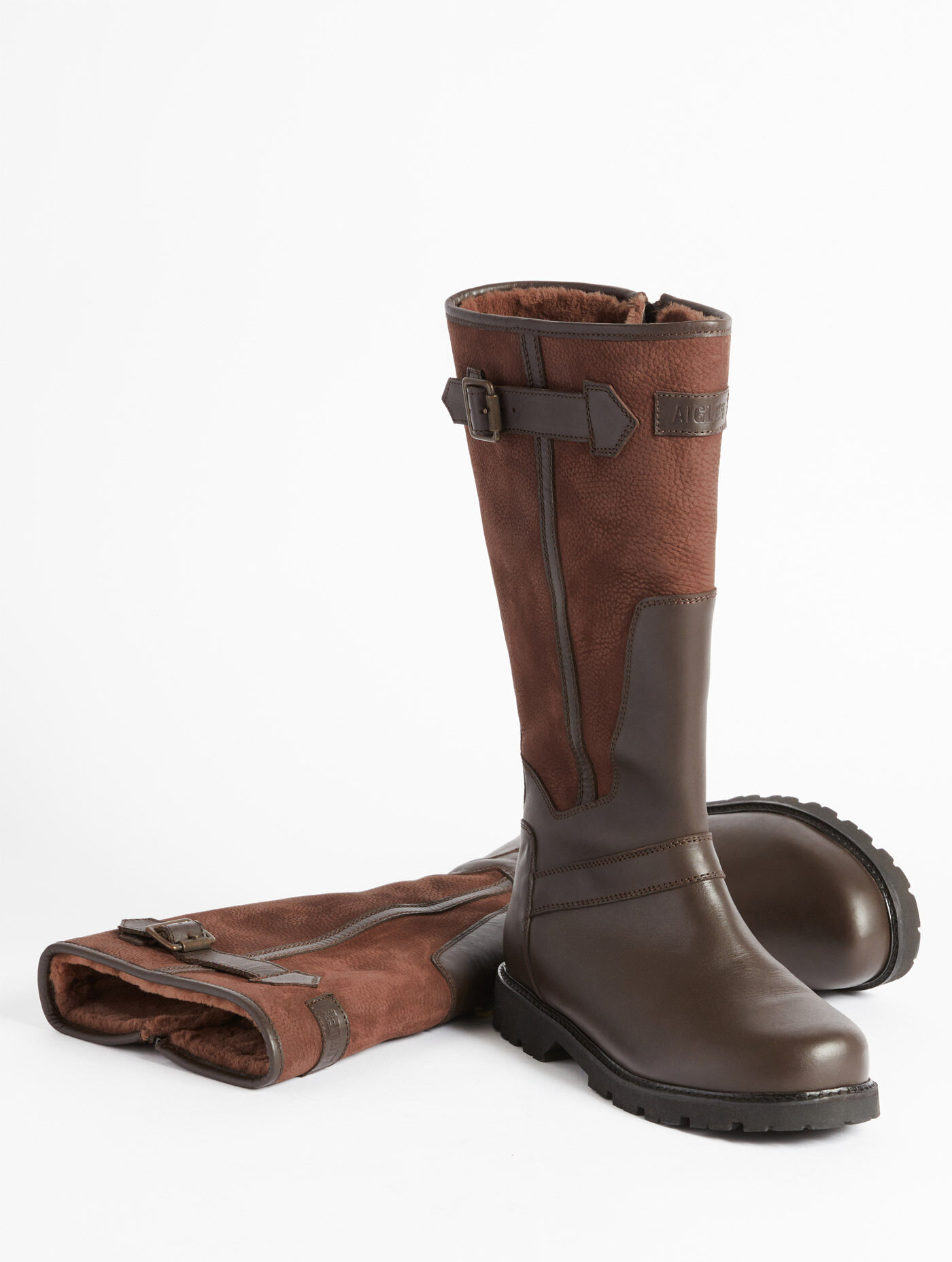botte-fourree-homme-640ieb.jpg Botte professionnelle Gore Tex Inverss en cuir grainé et fourrée Marron homme | AIGLE – Image 1