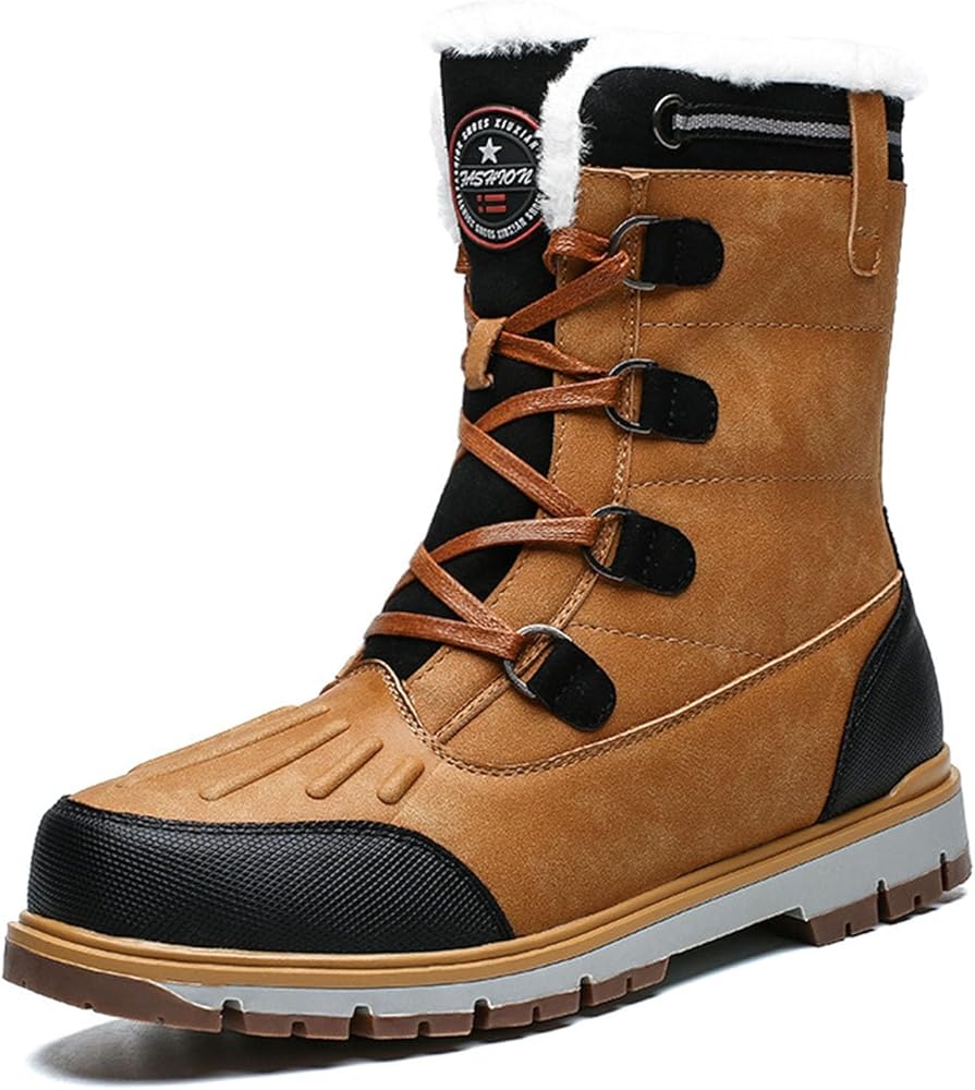 botte-fourree-homme-846ofi.jpg Homme Bottes d'hiver, Bottes Hiver Fourrées Doublure Chaude Chaussures d'hiver Botte de Neige imperméables Hiver Antidérapage randonnée(Marron, 41 EU) | Leroy Merlin – Image 1