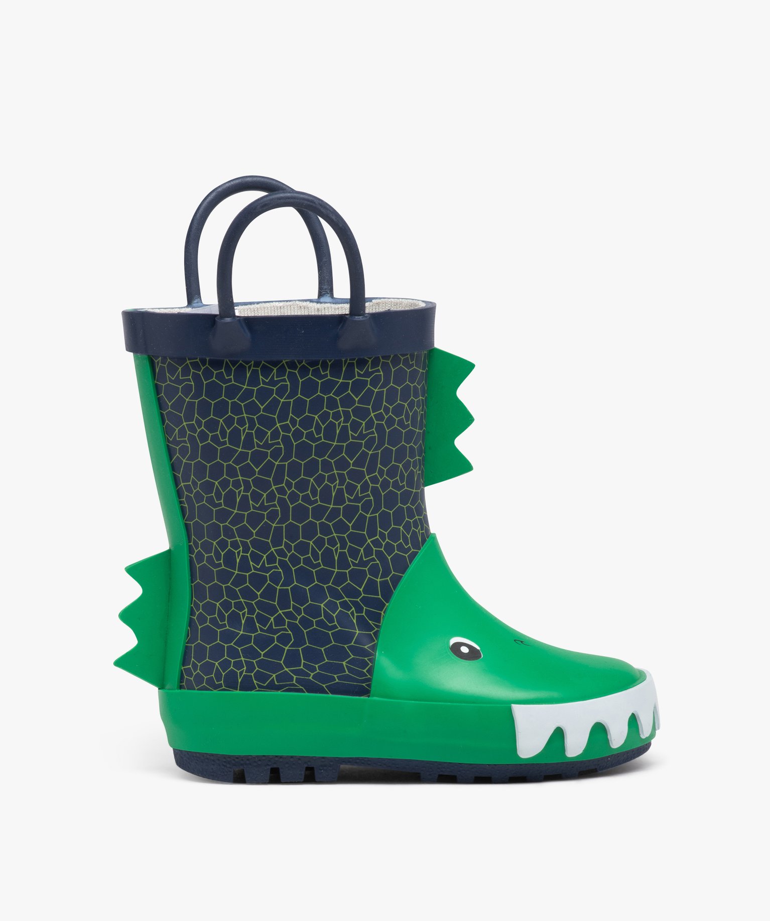 botte-garcon-057yvq-1.jpg Bottes de pluie bébé garçon en caoutchouc avec motifs et à anses – Image 1