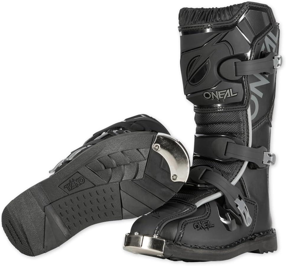 botte-motocross-165cbu-1.jpg O'NEAL | Bottes de Motocross | Enfants | MX Enduro | Protection de la semelle en métal, boucles facilement ajustables | Bottes TRIBUTE Youth | Noir | Taille 33 : Amazon.fr: Auto et Moto – Image 1