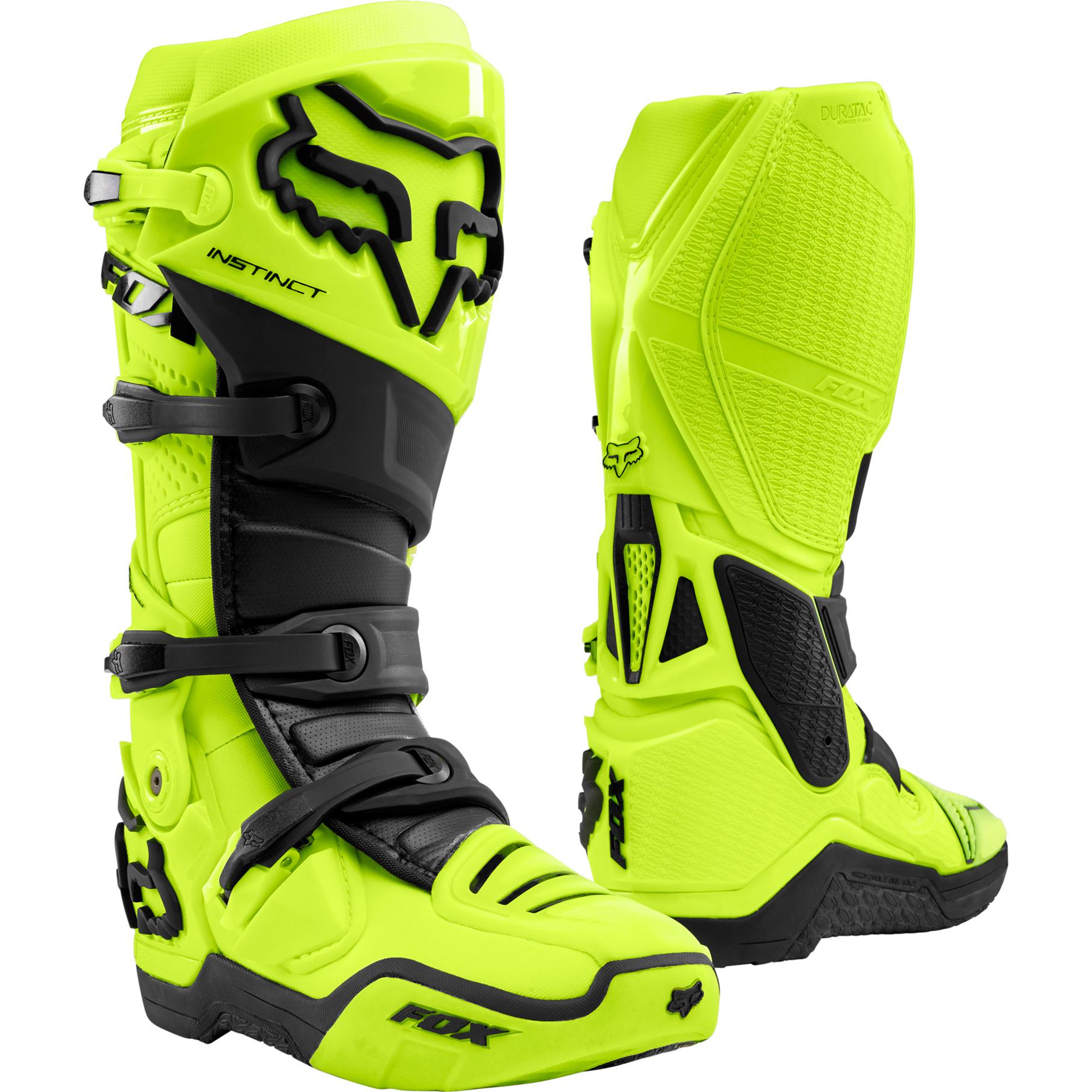 botte-motocross-497okv-1.jpg Bottes cross INSTINCT FOX Jaune fluo MOTO AXXE.FR, Bottes cross – Image 1