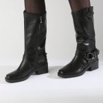 Bottes Cavalires Cuir Noir Bottes Femme Sur Mesure En Ligne Bottes TAMARIS