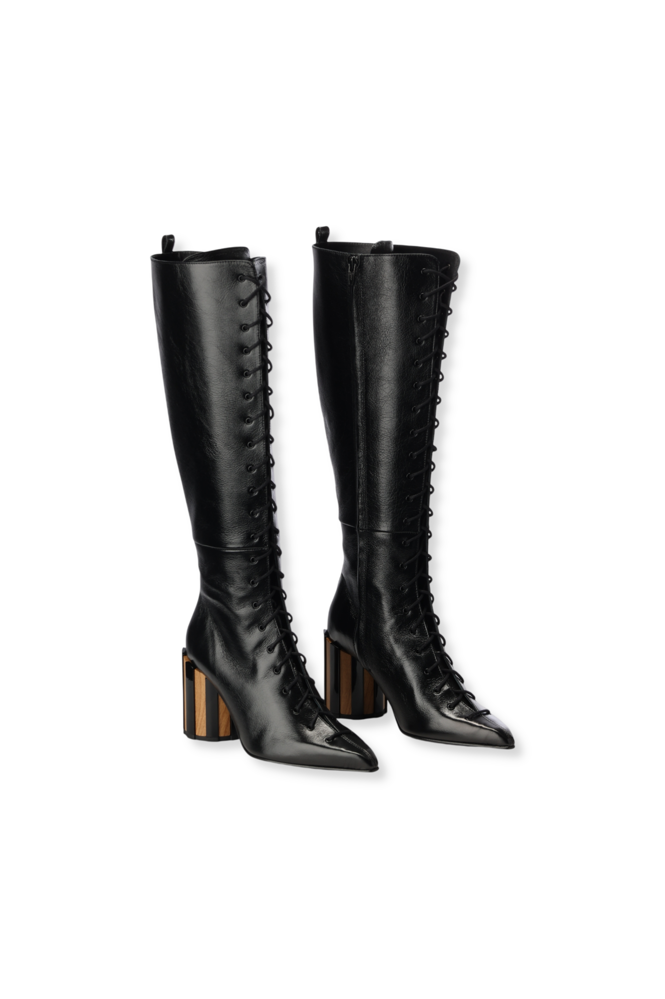 bottes-a-lacets-004zyg.png Bottes A Lacets A Bout Pointu – Image 1