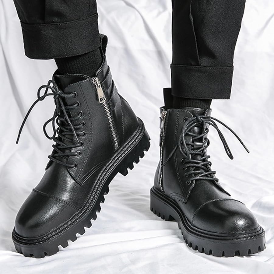 bottes-a-lacets-304kvb-1.jpg ARPINO Bottines à Lacets Homme Cuir Bottes de Moto à Bout Rond,Noir,44 EU : Amazon.fr: Mode – Image 1