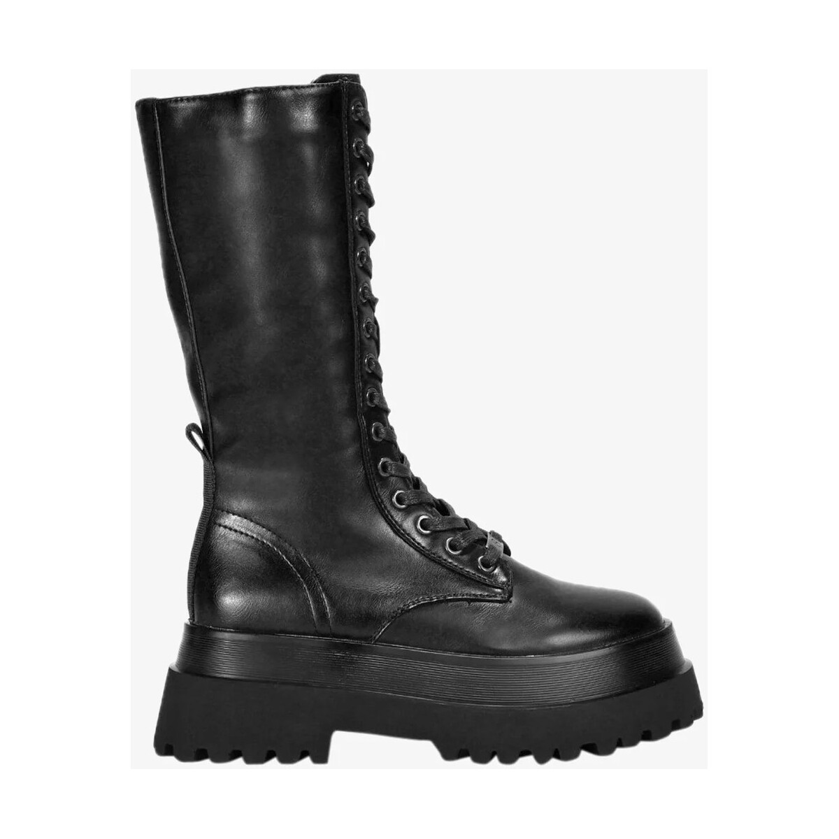 bottes-a-lacets-femme-007dnx.jpg Bottes montantes à lacets et semelles épaisses Noir 37 – Image 1