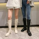 Bottes hautes à lacets noires – Belishop