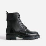 Boots à lacet TEXTO noir cuir à semelle crantée Eram Femme | ERAM