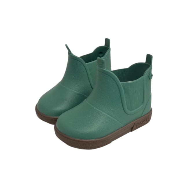 bottes-bebe-579sro.png Bottes de pluie basses bébé vert sapin – Image 1