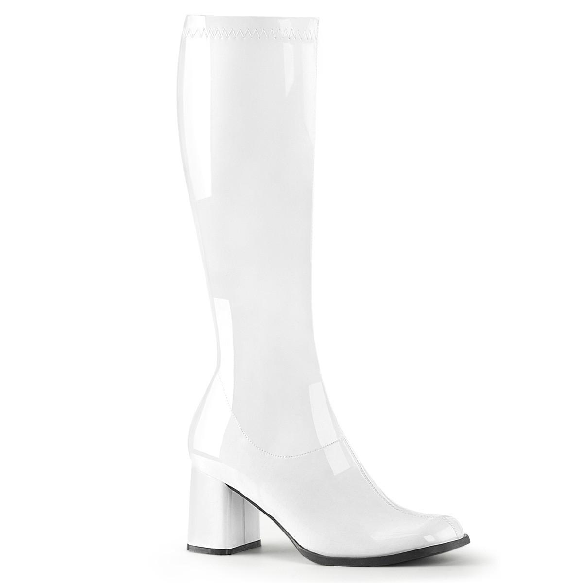 bottes-blanches-femme-579flo-1.jpg Botte blanche vernis en stretch pour femme talon carré grande taille du 35 au 46 – Image 1