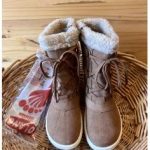 Bottes hiver femme en cuir hydrofuge fourré laine Olang HUPA