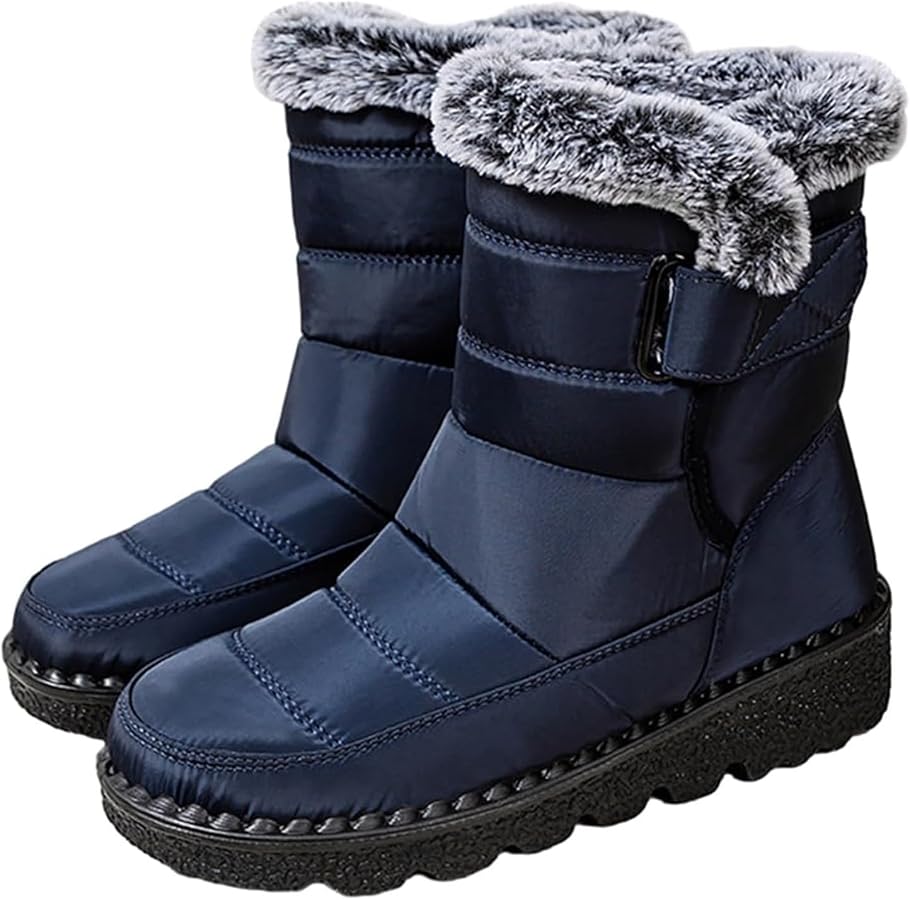 bottes-chaudes-femme-581eri-1.jpg Bottes Fourrées Femme Botte Hiver Fourrure Bottines Neige Doublure Chaude Chaussures Montantes Antidérapant Mode Unisexe Bottes Confortables Bottes ... – Image 1