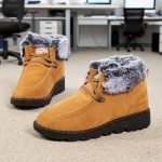 Bottes D'hiver Femme – Doublées, Plates, En Cuir, Antidérapantes, Chaudes, Pour La Neige Et La Marche
