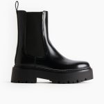 Bottines Chelsea Chunky Noir FEMME | H&M FR