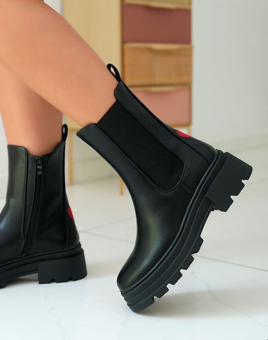 bottes-chelsea-femme-792tmy-1.jpg Bottines Chelsea Noires à Semelle Épaisse pour Femme – Image 1