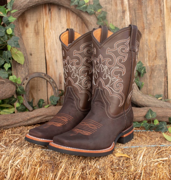 bottes-cowboy-010mix-1.jpg Bottes western de rodéo en nubuck et cuir suédé HOMME Etsy France – Image 1
