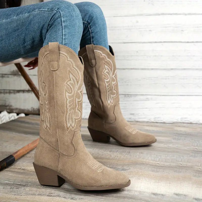 bottes-cowboy-219lol-1.jpg Botte Cowboy Tombi Taupe – Image 1
