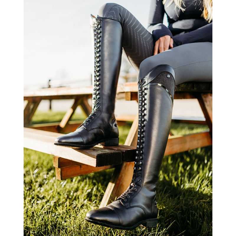 bottes-d-equitation-225xzd.jpg Bottes d'équitation à lacets Hailey Larges QHP | Cheval shop – Image 1