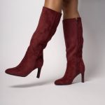 Olie Bottes en daim bordeaux