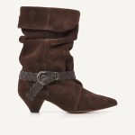 Nubikk Sally Lynn | Bottes en Daim Marron pour Femme