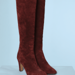 Bottes en daim bordeaux Céline