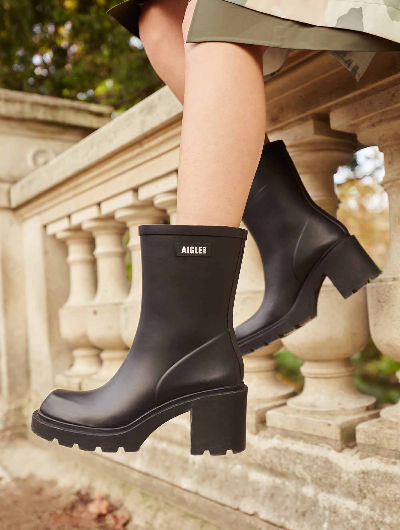 bottes-de-pluie-aigle-600ppa-1.jpg Bottillon de pluie à talon Monceau noir femme | AIGLE – Image 1