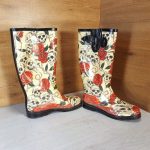 Bottes de pluie italiennes vintage en caoutchouc : imprimé tête de mort et roses, femmes EU 38 Etsy France