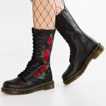 Dr. Martens VONDA 14 EYE BOOT Bottes à lacets black/rose/noir ZALANDO.FR