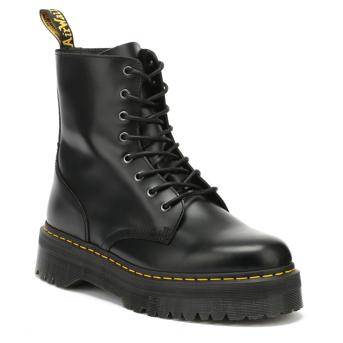 bottes-dr-martens-femme-308gxn-1.jpg Dr. Martens Jadon Smooth Femme Noir Platform Bottes – Image 1