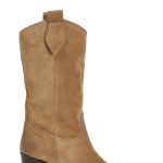 Bottes 3/4 en daim pour femme