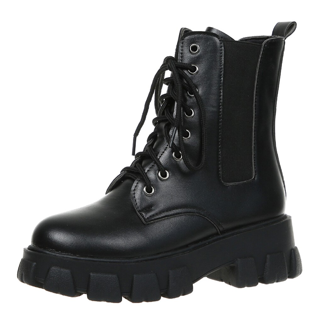 bottes-femme-plates-890ytx-1.jpg Bottes femme moto chaussures plates formes bottes ... – Grandado – Image 1