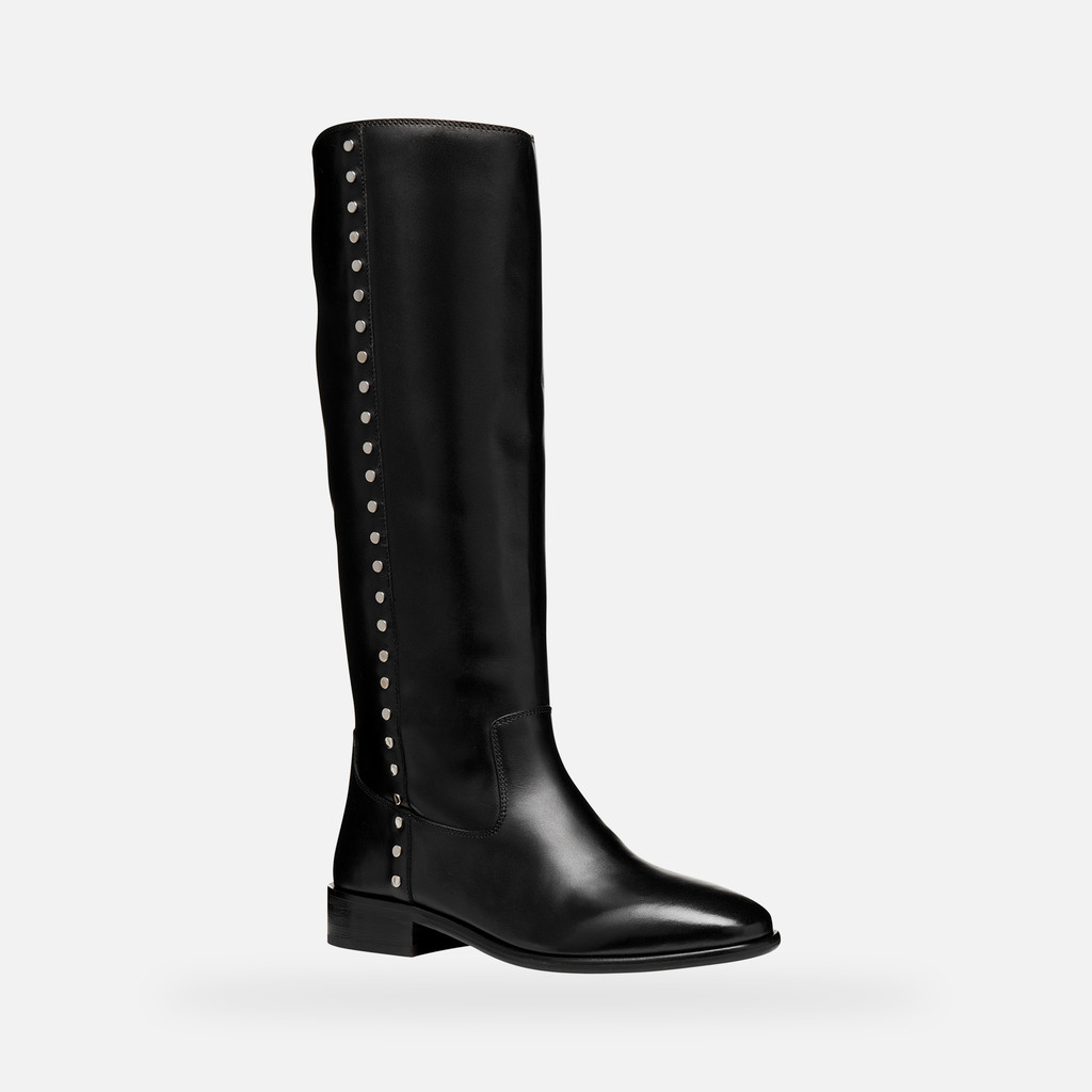 bottes-geox-920ttj-1.jpg Geox® ELIEBETH FEMME: Bottes hautes en daim Noir | Geox ® – Image 1