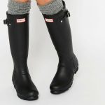 Bottes de pluie hautes originales Hunter noires mates imperméables genoux NEUVES