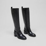 Bottes hautes à talons en cuir noir | BONNIE pour Femme | Jonak