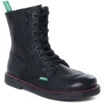 Bottines à lacets noir mat Kickers 814384 Noir Mat