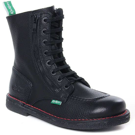 bottes-kickers-femme-594cgr.webp Bottines à lacets noir mat Kickers 814384 Noir Mat – Image 1