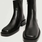 Bottines femme Mango MNG cuir fermeture éclair 6, neuves avec étiquettes