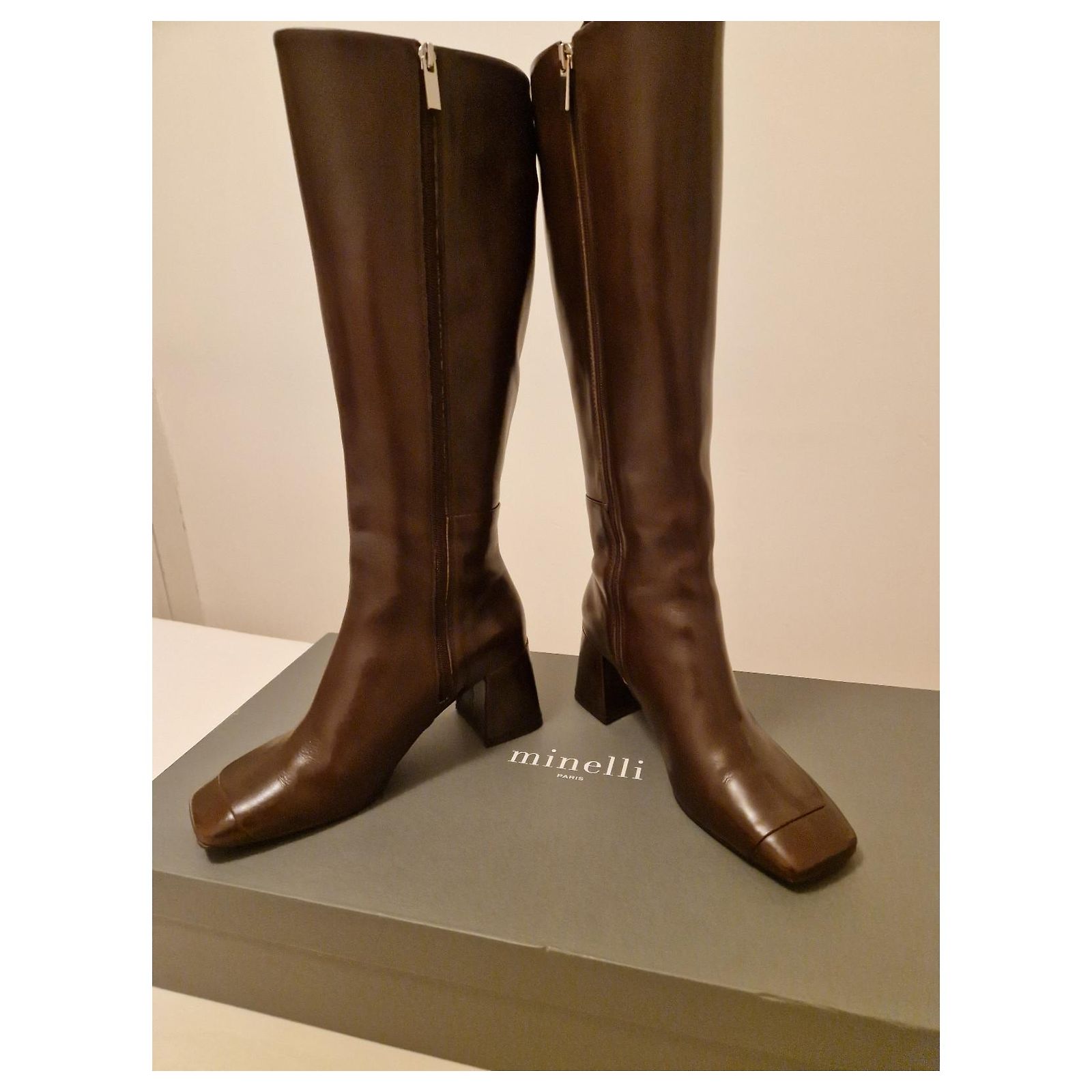 bottes-minelli-454gjl-1.jpg Bottes hautes en cuir – Image 1